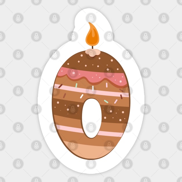 Cake number 0 Sticker by O2Graphic